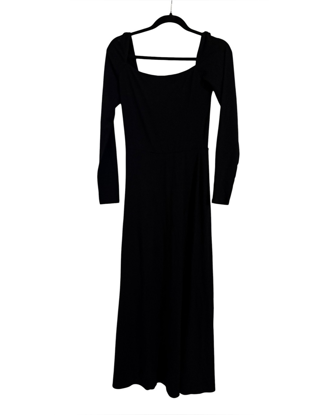 Reformation Long Sleeve Square Neck Midi Dress Black Women’s Size S - Picture 3 of 5